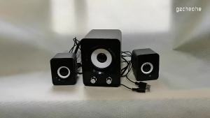 2.1 ลำโพงคอมพิวเตอร์มัลติมีเดีย USB ลำโพงขนาดเล็กแบบมีสายสำหรับเดสก์ท็อปและแล็ปท็อป FT-202 ภาษาอังกฤษเป็นกลาง