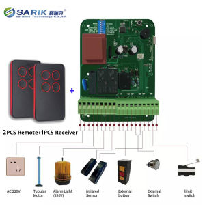 Wireless Garage Door Controller Switch Rolling Shutter Tubular Motor Controller 433Mhz RF Receiver Transmitter