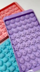 1 PCS Cetakan Jelly Kombinasi Mix 3 Motif Star Love Ball 54 lubang Warna Warni Kitchenware Cetakan es batu buah viral