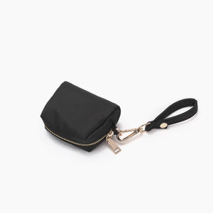 Mini Nylon Clutch Bag Korean Style Handbag Key Holder for Young Women Soft Polyester Lining Zipper Closure Casual Use