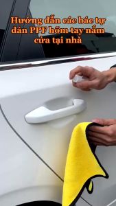 Bộ 4 miếng PPF dán tay nắm hõm cửa ô tô