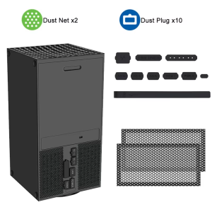 Dust Filter Protective Kit For Xbox Series X Console Top Back Dust Proof Cover Silicone Dust Plugs For PS5 Gaming Accessories