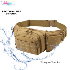EAGLADE Tactical Waist Bag in BlackMens waist bag suitable for outdoor hiking and cycling enthusiasts
