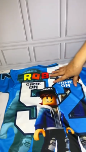 CUTEKIDS Setelan Roblox Jersey Anak Cowok dan Cewek Fullprint