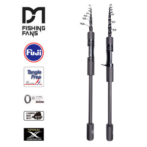 FISHINGFANS Telescopic Portable Travel FUJI O Guide Medium Light ML Fishing Rod