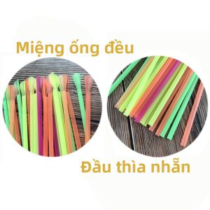 Muỗng Nhựa Dùng Một Lần Thủ Công Màu Sắc Cho Thức Uống Lạnh Muỗng Cốc Đồ Dùng Ăn Uống Đồ Dùng Nhà Bếp Đồ Dùng Nhà Bếp