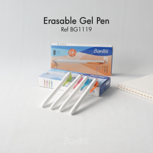 Bantex Pulpen Erasable 0.5 mm Tinta Hitam Dapat Dihapus Anti Macet BG1119
