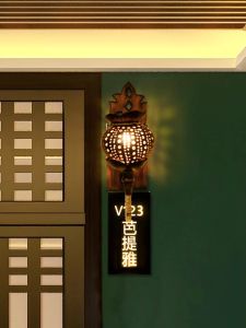 Customized Wooden Characteristic Led Luminous House Number Hotel Bed and Breakfast Room Number Plate Restaurant Room Sign