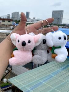 Cartoon Stuffed Koala Toy Pendant Cute Tree Kangaroo Doll Car Keychain Couple Exquisite Bag Charm Cute