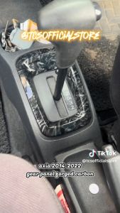 TCS perodua axia 2014-2022 FORGED CARBON gear shift panel frame cover garnish accessories axia se style g se aksesori