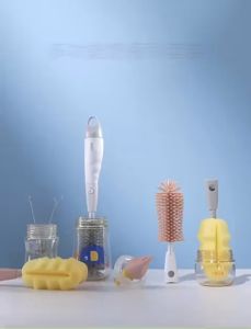 Bộ Cọ Bình Sữa Cao Cấp Moonship 4 Chi Tiết - Cây Cọ Rửa Bình Sữa Silicon