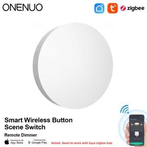 Tuya Zigbee Smart Button Scene Switch Voice Control Wireless Button Smart Life App Zigbee Devicesfor Smart Home Remote Control