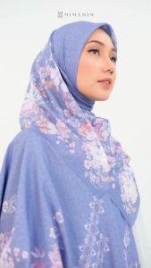 Mimamim Hijab - Jilbab Aleshaa Segiempat Motif Printed Scarf Voal Premium Kerudung Square Lasercut