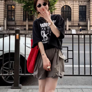 BINKAFENNY | Plus Size Womens T-Shirt Round Neck Short Sleeve Printed Casual Loose Top Summer Slimming Belly Covering Fashion Korean Style