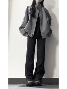 Cleanfit Black Knife Edge Fleece Lined Mens Sporty Straight Leg Pants Autumn Winter High Waist Long Straight Fit Casual Trousers