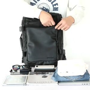 Premium Korean Large Capacity 17 inch Laptop Backpack Sling Bag for Men Women Waterproof Business Travel School Bags (SG Stock)