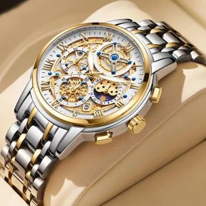 LIGE | LIGE Men Watch Sports Quartz Watches Men Waterproof Chronograph Wristwatch Mens Military Hollow Clock Man Relogio Masculino