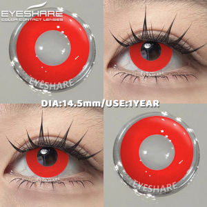 EYESHARE 1pair Cosplay Color Contact Lenses for Eyes Anime Accessories White Halloween Lens Pupilentes Black Lenses Red Eye Lens