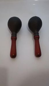 Miwayer Professional Maracas Pair of Sand Hammer ABS Plastic Shell with Wooden Handles for Live Performance Recording Party