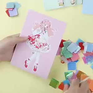 Poke Art DIY Toys Childhood Infinite Dream Hand-Painted Princess Dress Up Sticker Book Make Your Own Princess Stickers Hand-Made