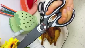 Multipurpose Stainless Steel Kitchen Scissors Heavy Duty Shears Barbecue Nutcracker Opening Bot