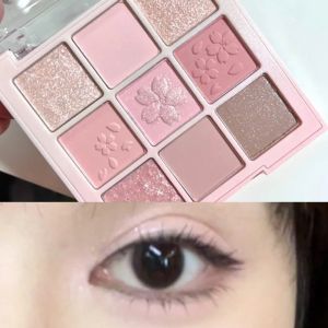 1Pc Pearlescent Eyeshadow Palette Sparkling Sequin Earth Blue Purple Shimmer Highlight Metallic Eye Shadow Glitter Eye Pigments