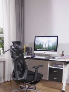 Ghế xoay văn phòng cao cấp ghế xoay công thái học đệm cao su  lưng lưới tựa đầu có gác chân và không có gác chân ghế làm việc ghế giám đốc cao cấp