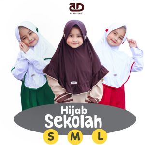 Kerudung Sekolah Anak SD/MI/SMP PUTIH PRAMUKA/BERGO SERUT SEKOLAH ANAK BY ANAYA