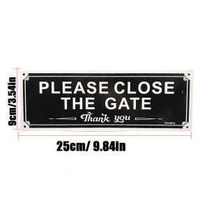 Please Close Gate Sign Aluminum Sign UV Protection Waterproof Durable Suitable for Indoor and Outdoor Yard Terrace Garden