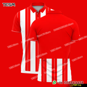 TESM Summer POLO Shirt Men Summer Sports V-neck T-shirt Street Trendy Short Sleeve 3D HD Print T-shirt