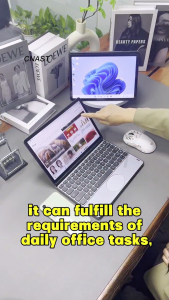 Laptop touchscreen 11\\\" murah Intel N100 Ram16+512GB SSD 360° Windows11 Pro+office Ori Siswa Bekerja