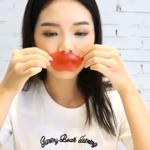 มาร์คปาก มาร์คริมฝีปากชมพู บำรุงผิวปากให้เนียนนุ่มชุ่มชื้น แผ่นมาร์คปาก คอลลาเจน มาร์คปากอมชมพู บำรุงให้ชุ่มชื่น