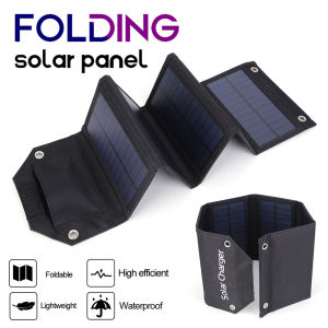 แผงชาร์จพลังงานแสงอาทิตย์แบบพกพา5พับสำหรับโทรศัพท์พาวเวอร์แบงค์แผงแผงโซล่าโพลีซิลิกอนโพลีซิลิคอน10วัตต์เครื่องชาร์จแบตเตอรี่น้ำหนักเบา
