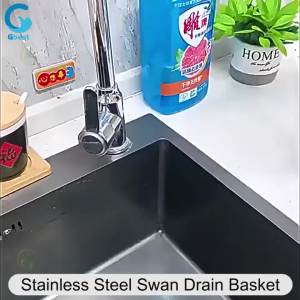 Gbest Stainless Steel Kitchen Swan Sink Drain Basket Hanging Basket Strainer holder organizer rack colander under sink waterproof colander bakul longkang sinki penapis sinki rak sinking dapur 沥水架 沥水置物架