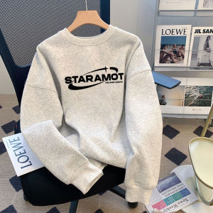 Loose Mens round Neck Sweatshirt American Style Casual Outerwear Spring Autumn New Fashion Brand Student Comfortable Top