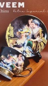 Full Hộp 100%New  - 02 Set Trà Chiều Phong Cách Hoàng Gia Châu Âu Bằng Sứ Xương Cao Cấp