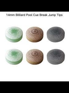 14mm Break Jump Billiard Cue Tips Green Fiber Tips for Pool Game Cue Pool Cue Accessories