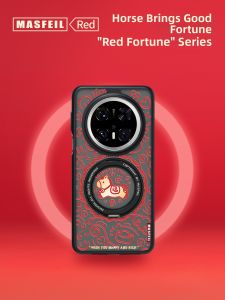 MASFEIL | Magnetic Stand Full Coverage Phone Case for Various Huawei Models New Year Red