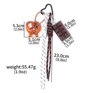 All Seasons Brown Cute Alkaline Bread Korean Version INS Bag Pendant Chocolate Climbing Rope Keychain Decorative Pendant Gift