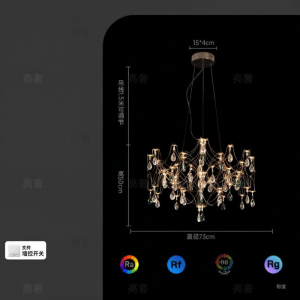 LSHE | French Designer Bright Chandelier