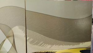 Himalaya Painting SET 3pcs (35cmx50cm) Abstract Design Frameless Waterproof Sintraboard Decorative WallNo Light