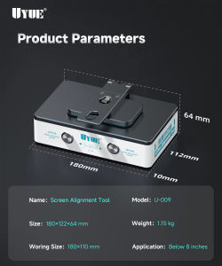 UYUE U-009 Dual Independent Vacuum Pump Screen Alignment Tool Foldable Bracket For Phone Flat Curved LCD Screen Repair Tools