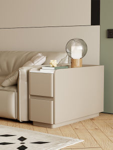 Modern Minimalist Luxury Wooden Side Table Small Sofa Side Cabinet Living Room Floor Standing Furniture Simple Design Storage Shelf
