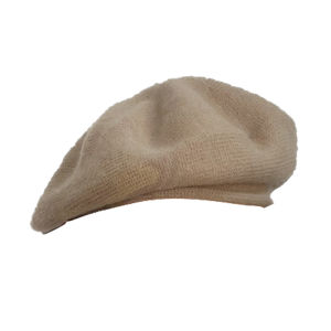New 2023 Knitted Beret Hat Womens Fashionable Casual Style Spring Autumn Season Popular Roll Edge Painter Cap for Young Ladies