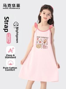 Mark Fairwhale | Childrens Summer Thin Strap Cotton Sleep Dress A Class