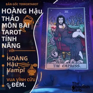 VIKAMA Tarot Nữ Hoàng Đậm Gothic Tấm Thảm Polyester Phòng Khách Thiền Chủ Đề Bí Ẩn Trang Trí Tường Có Thể Giặt Tay