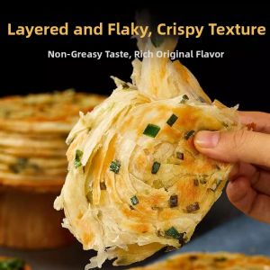 Traditional Shanghai Scallion Oil Flatbread Half-prepared Breakfast