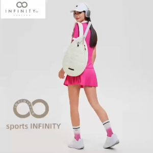 Infinity Co Quilted Waterproof Tennis Racket Bag - Fashionable Durable Sports Gear Sling Pack