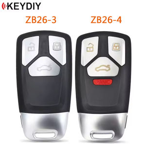 1 Piece KEYDIY ZB26-3 ZB26-4 Universal Smart Remote Key KD ZB Series for Audi for Jaguar Style for KD-X2 KD900 Mini