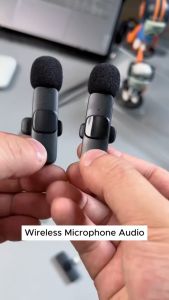 MICROPHONE WIRELESS CLIP ON VLOG K9 + 2 MIC PORTABLE GM ACC